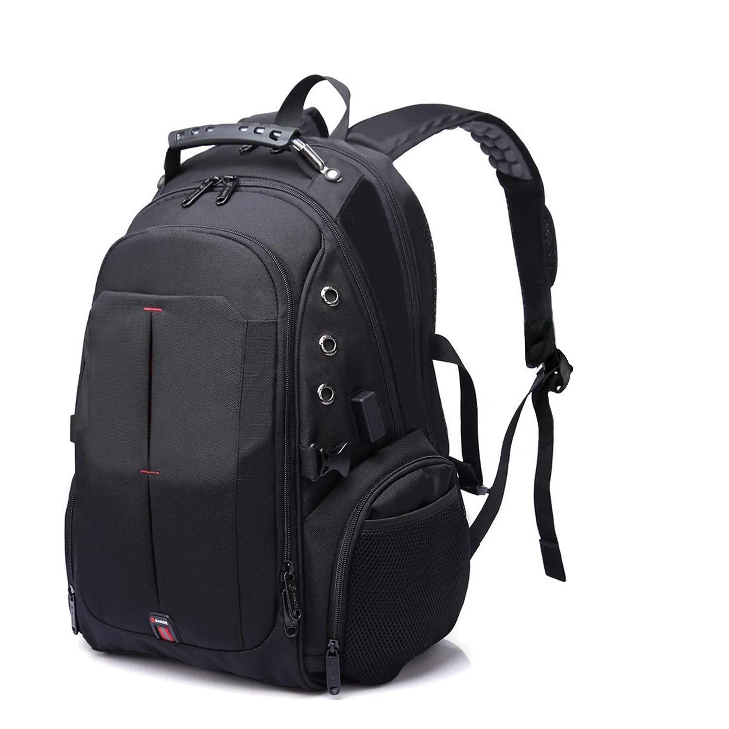 THE CLOWNFISH Bange Avenger Polyester 40 Litre Black Outdoor Travel Laptop Backpack for 15.6 inch Laptop Backpack