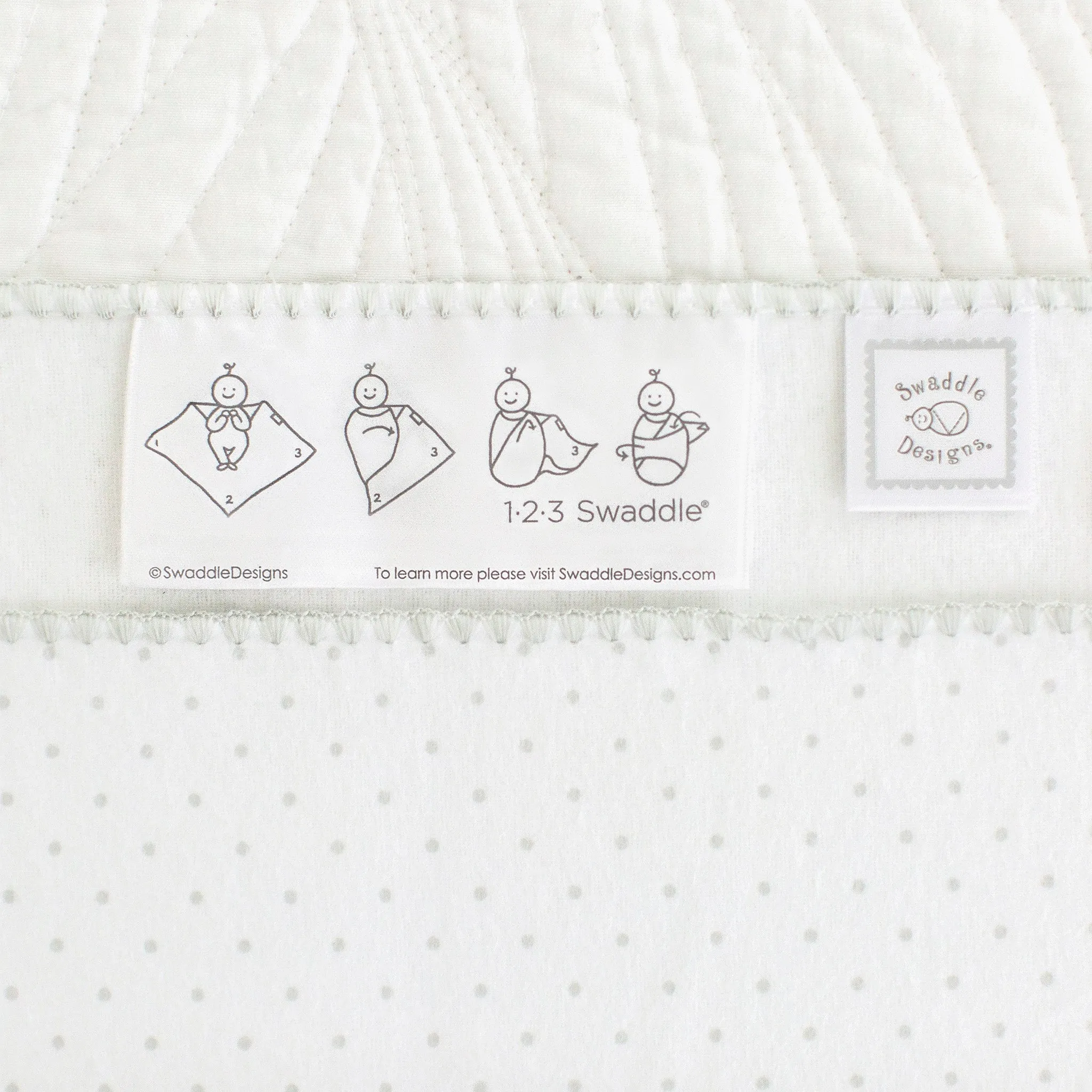 Ultimate Swaddle Blanket - Elephant & Chickies, Sterling   Pale Banana
