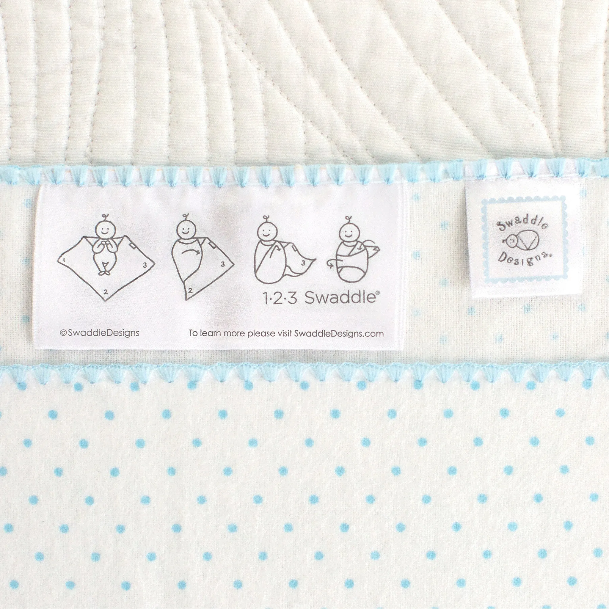 Ultimate Swaddle Blanket - Sterling Mod Circles, Sunwashed Blue