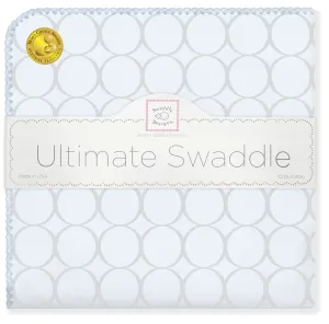 Ultimate Swaddle Blanket - Sterling Mod Circles, Sunwashed Blue