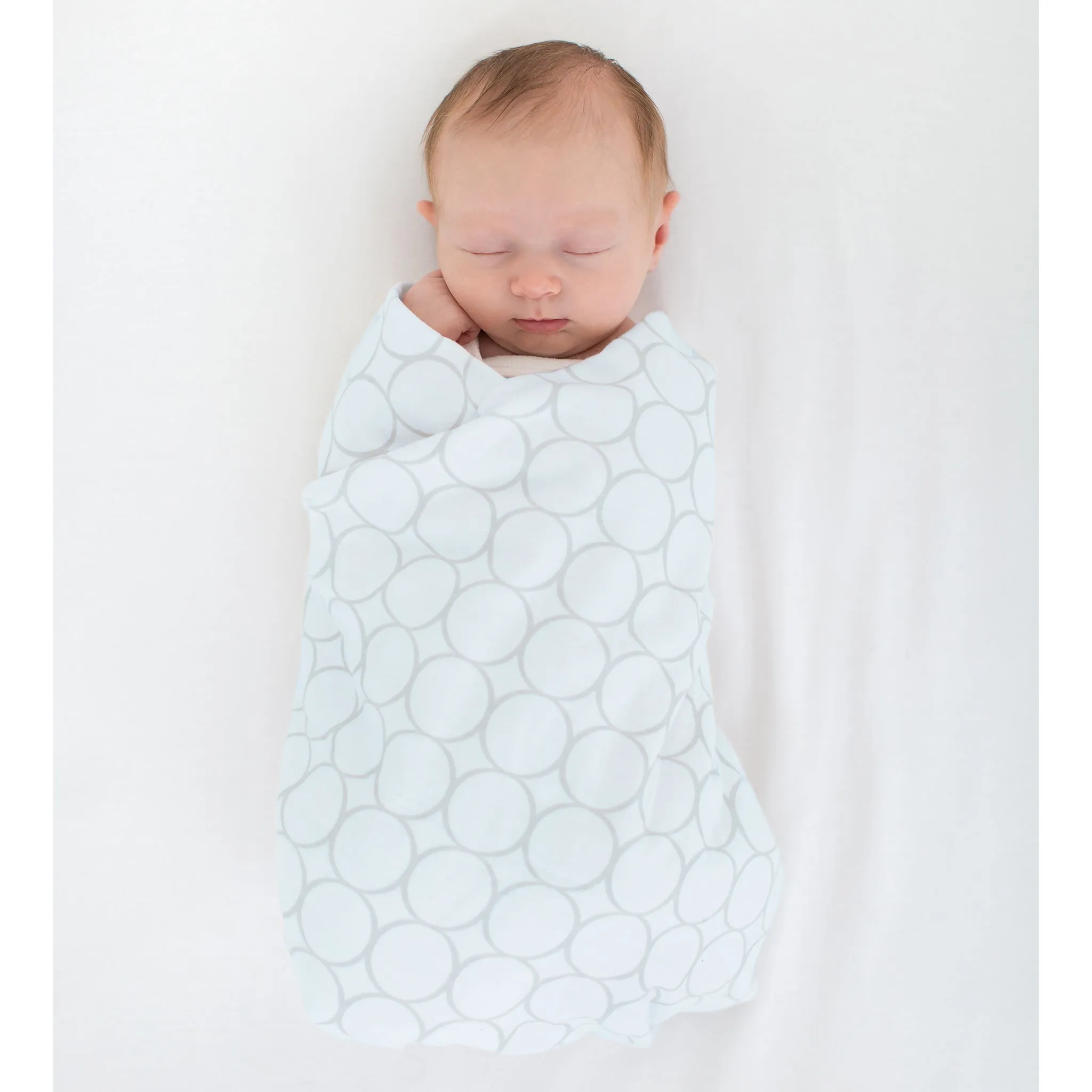 Ultimate Swaddle Blanket - Sterling Mod Circles, Sunwashed Blue