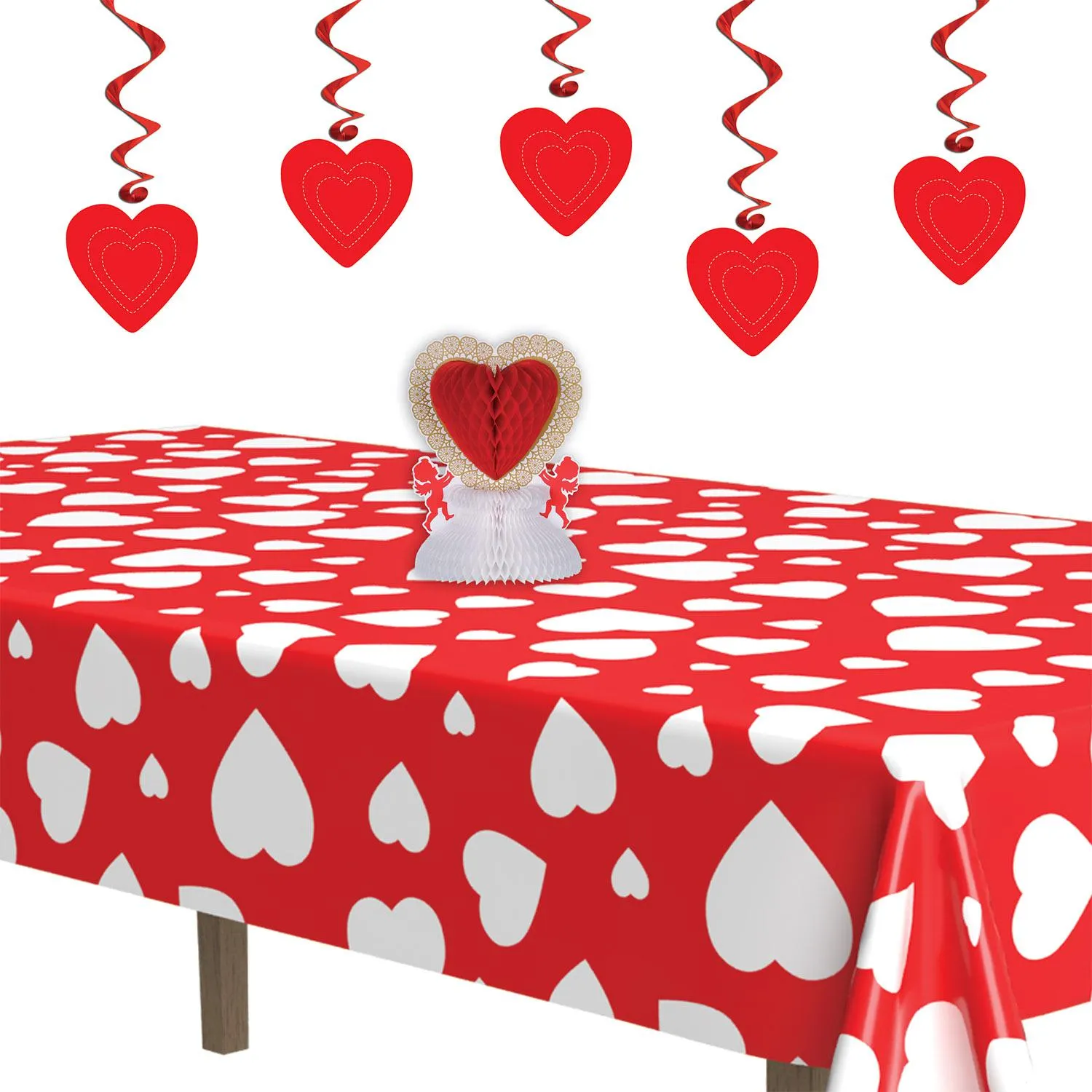 Valentine's Day Heart Tablecover