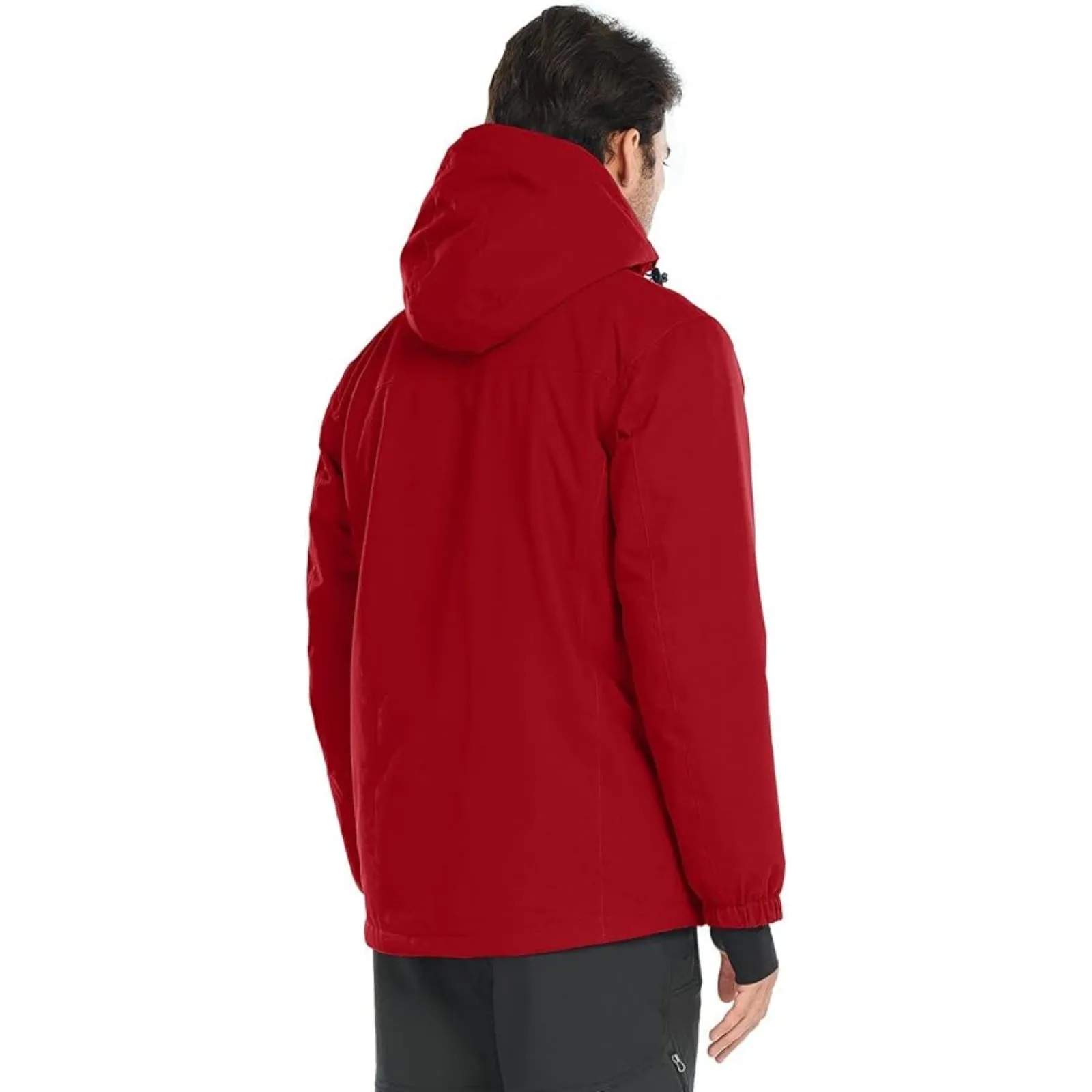 WHALE Men's Waterproof Fleece Lined Ski Jacket
