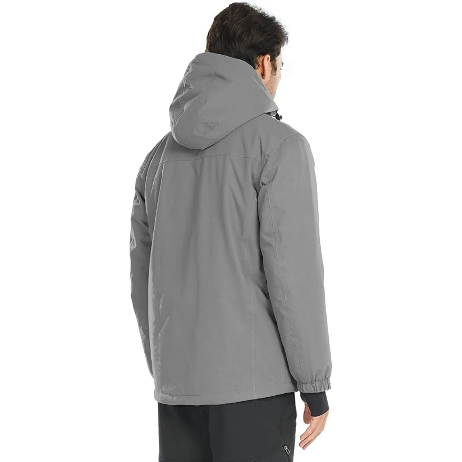 WHALE Men's Waterproof Fleece Lined Ski Jacket