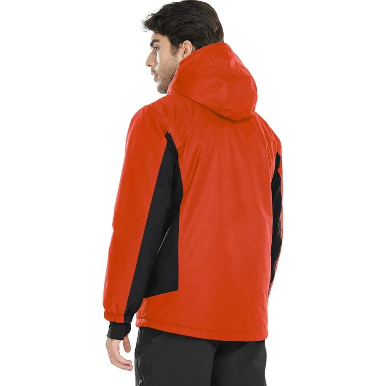 WHALE Men's Waterproof Fleece Lined Ski Jacket