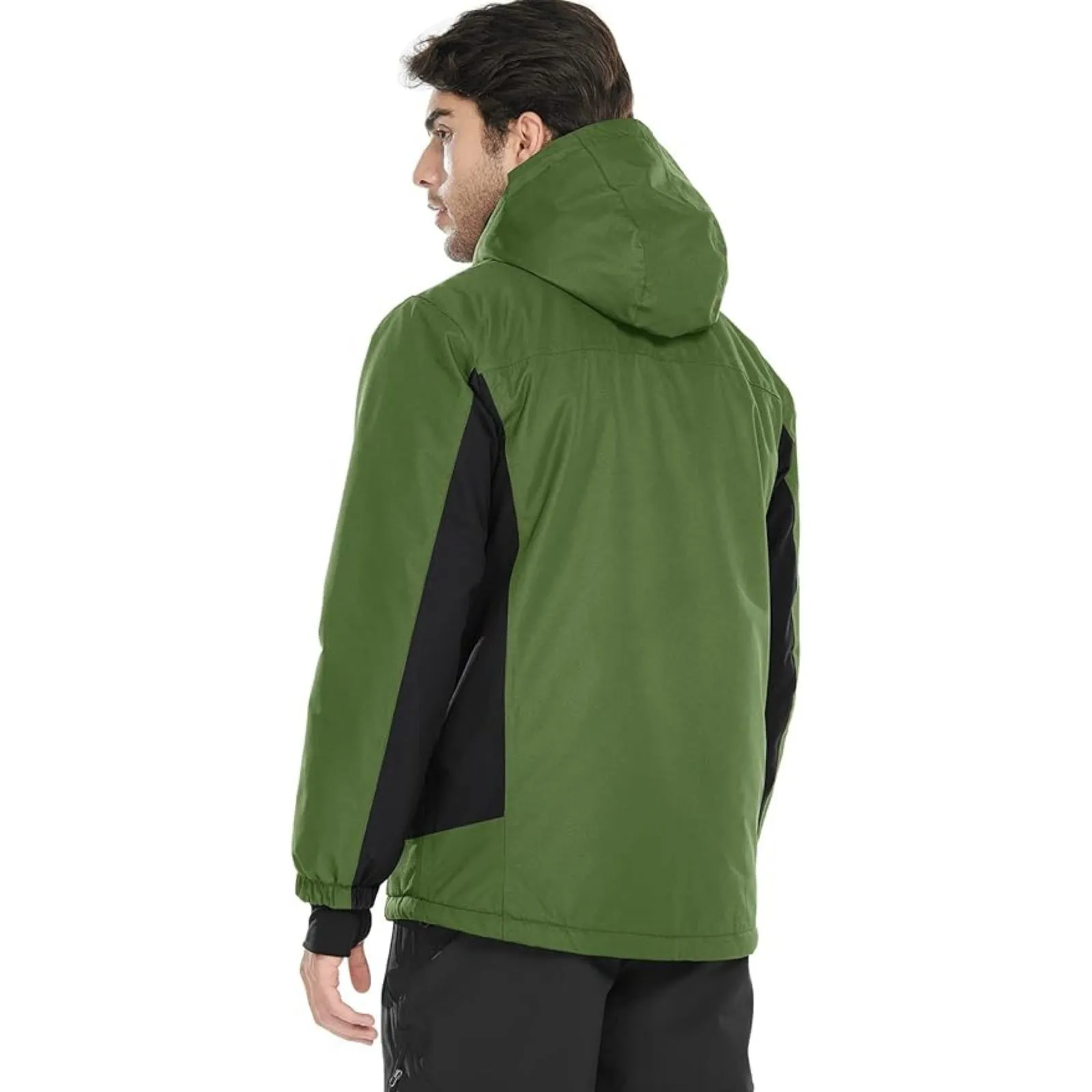 WHALE Men's Waterproof Fleece Lined Ski Jacket