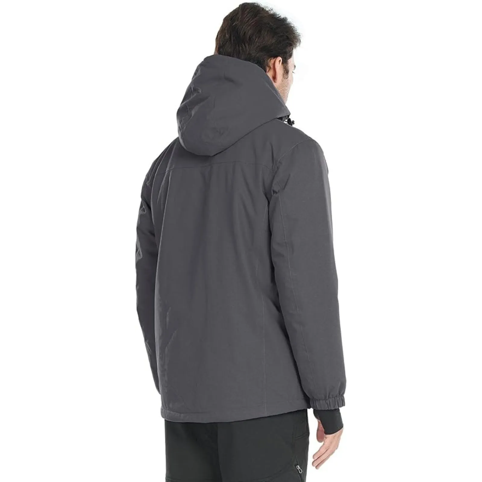 WHALE Men's Waterproof Fleece Lined Ski Jacket