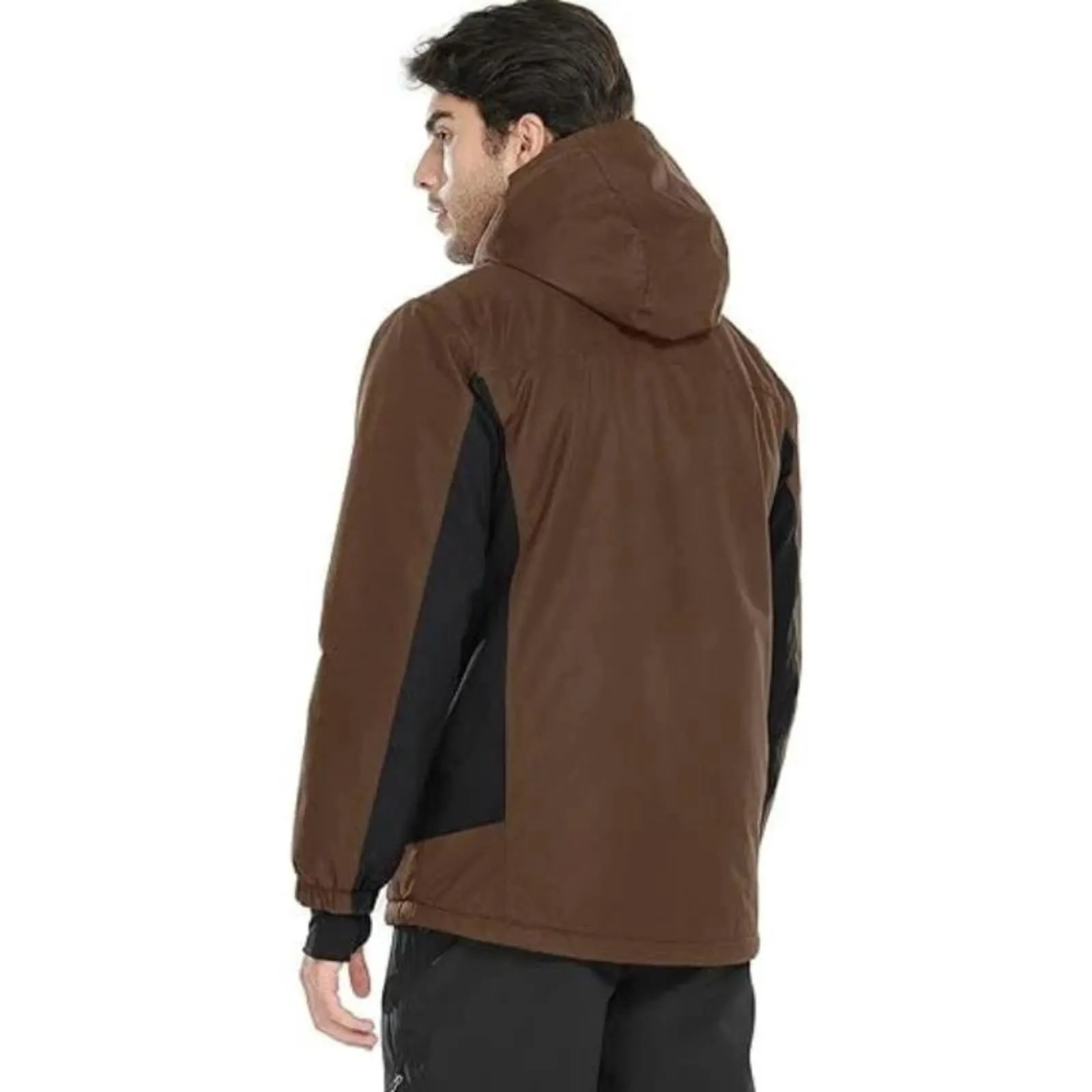 WHALE Men's Waterproof Fleece Lined Ski Jacket