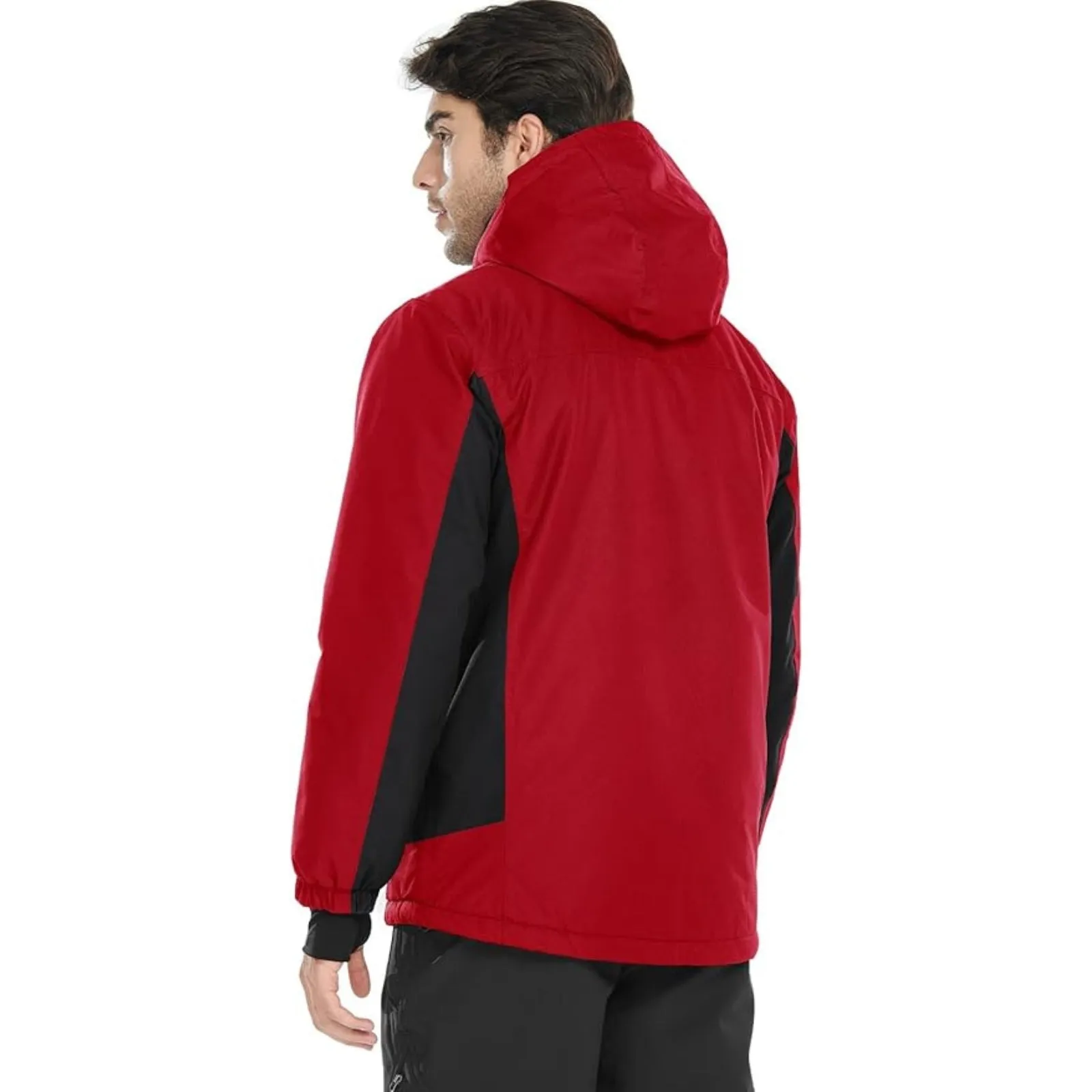 WHALE Men's Waterproof Fleece Lined Ski Jacket