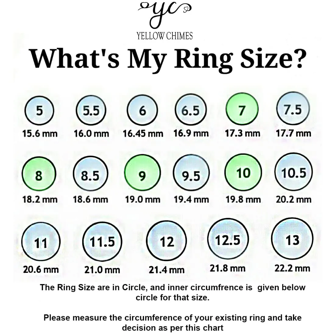 Yellow Chimes Spinner Rings For Women Silver Toned Stainless Steel Stress Relieving Rotatable Spinner Ring for Women and Girls (Size US 8)