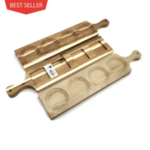 Zavis Green Acacia Wood 4 Hole Double sided Flight Board 17.5" | Dishwasher Safe